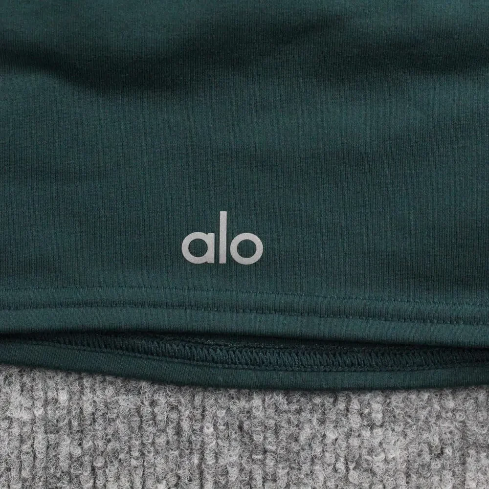 Alo Yoga Sports Bra Womens Small Airbrush Real Bra Tank Green Crop Top Athletic - Picture 7 of 10